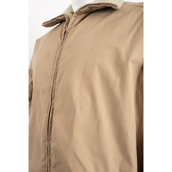 Vintage Woolrich Mens Beige Tan Coat Jacket Parka Collared Size M-L  All Weather - Picture 3 of 6